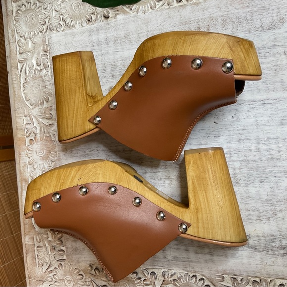 Charles David Cari Peep-Toe Clog 7.5 Tobacco - Picture 12 of 13